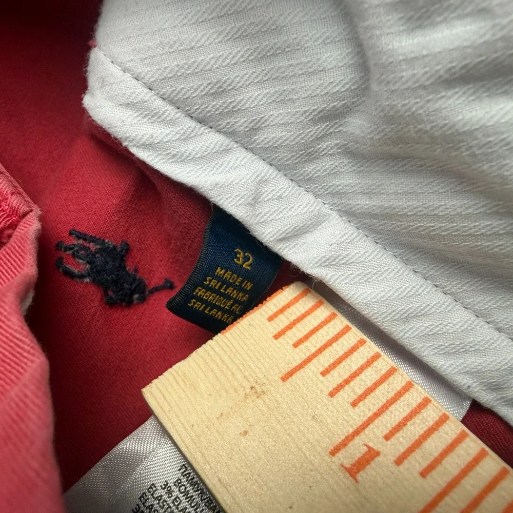 Polo Ralph Lauren Mens Red All Over Pony Embroidered Stretch Classic Fit 32